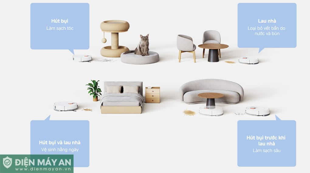 Robot hút bụi lau nhà Xiaomi Vacuum H40 BHR07XBEU